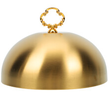 6Pcs Oil-Proof Golden Stainless Steel Dish Cover Sturdy Food Protector