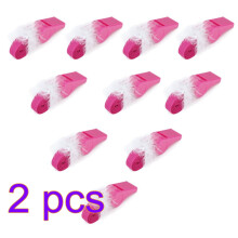 20Pcs Rosy Party Whistles with Fluffy Design and Carry Strap