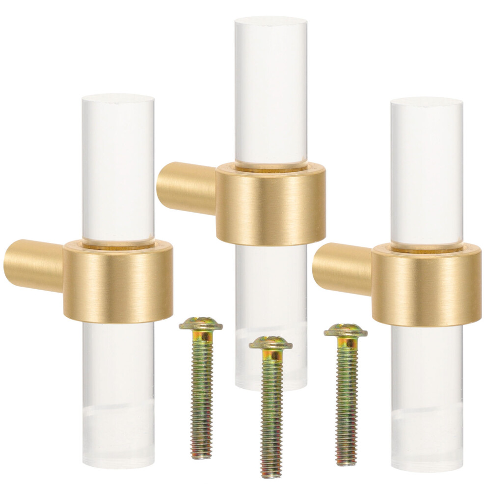 6Pcs Transparent Acrylic Drawer Handles Durable Cabinet Pulls For Home 3032364480423