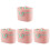 4Pcs Compact Baby Formula Container Pink Leak-Proof for Home Travel 4