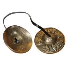 1Paire Cymbales Percussion Médidation Yoga Cuivre Portable