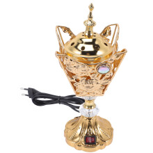 4Pcs Retro Electric Incense Burners Golden Craft Ornament Aroma Burner