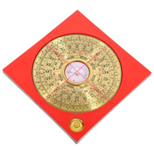 5Sets Golden Traditional Chinese Compass Portable Small Copper Compass