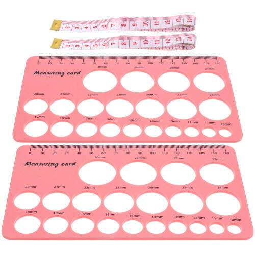 4Sets Compact Pink Measurement Card for Breast Flange Use 2
