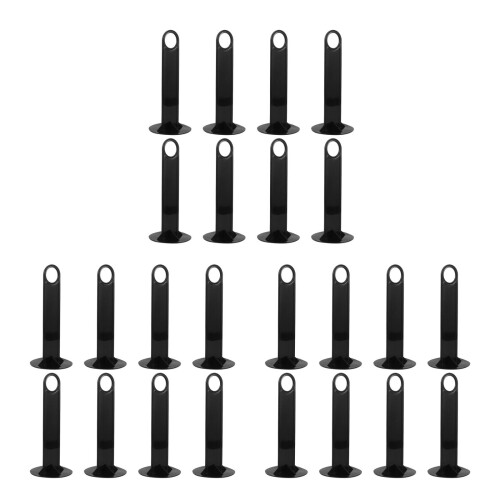 24Pcs Lightweight Black Soccer Cone Bottom Holders for Training Fields 2