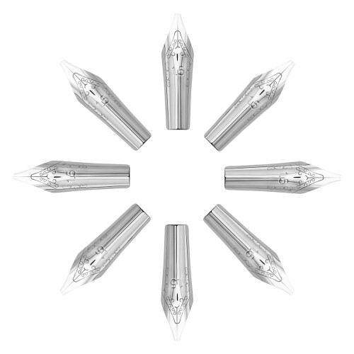 32Pcs Smooth Writing Silver Fountain Pen Nibs Replacement Set 2