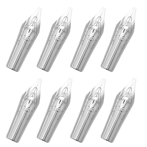 32Pcs Smooth Writing Silver Fountain Pen Nibs Replacement Set