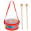 4Sets Red Wood Plastic Hand Drum Kids Educational Percussion 1