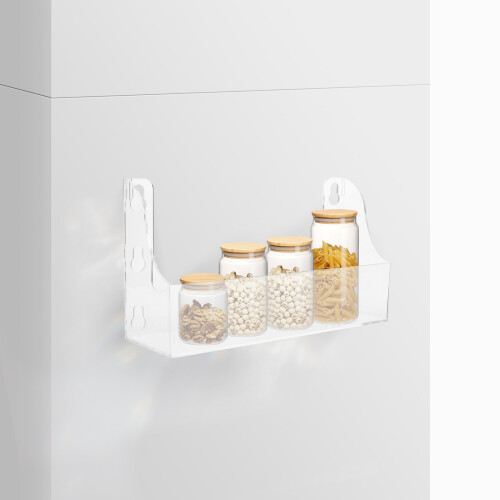 2Pcs Transparent Suction Fridge Rack Beverage Storage Shelf 1