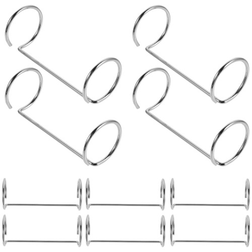 20Pcs Silver Metal Double Ring Binder Clips for Sign and Menu Display