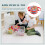 4Sets Red Wood Plastic Hand Drum Kids Educational Percussion 8