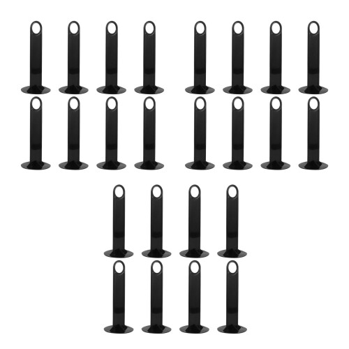 24Pcs Lightweight Black Soccer Cone Bottom Holders for Training Fields 1