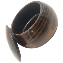 5Pcs Coffee Wood Chess Pieces Storage Pot Go Pieces Holder