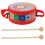 4Sets Red Wood Plastic Hand Drum Kids Educational Percussion 3