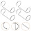 20Pcs Silver Metal Double Ring Binder Clips for Sign and Menu Display 11