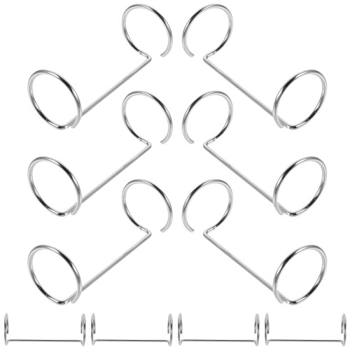 20Pcs Silver Metal Double Ring Binder Clips for Sign and Menu Display 1