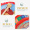 4Sets Red Wood Plastic Hand Drum Kids Educational Percussion 10