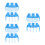 6Pcs Blue Plastic Lamb Clipper Guide Professional Shearing Tool 6