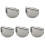 5Pcs Stainless Steel Burger Press Manual Patty Maker for Baking Silver 4
