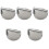 5Pcs Stainless Steel Burger Press Manual Patty Maker for Baking Silver 5