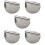5Pcs Stainless Steel Burger Press Manual Patty Maker for Baking Silver 10