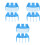 6Pcs Blue Plastic Lamb Clipper Guide Professional Shearing Tool 7