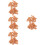 4Sets Light Brown Mini Bricks Ornament Clay Roof Tiles for Models 8