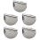 5Pcs Stainless Steel Burger Press Manual Patty Maker for Baking Silver 8