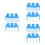 6Pcs Blue Plastic Lamb Clipper Guide Professional Shearing Tool 3