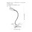 4Pcs White Clip Desk Lamp Holders Flexible Clamp Light Socket 9