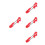 4Pcs Sturdy Foldable Bicycle Umbrella Holder Red ABS Stainless Steel 6