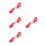 4Pcs Sturdy Foldable Bicycle Umbrella Holder Red ABS Stainless Steel 5