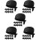 45Pcs Durable Cotton Chef Hats Black Kitchen Uniform Hats for Cooking 8