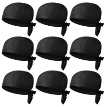45Pcs Durable Cotton Chef Hats Black Kitchen Uniform Hats for Cooking