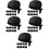 45Pcs Durable Cotton Chef Hats Black Kitchen Uniform Hats for Cooking 7