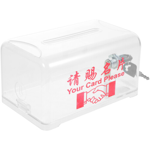 4Sets Sturdy Plastic Exhibition Ballot Box and Card Holder for Office 1