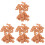4Sets Light Brown Mini Bricks Ornament Clay Roof Tiles for Models 3