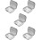 5Sets Compact Grey Retainer Case Travel Denture Box Scratch Proof 7