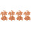 4Sets Light Brown Mini Bricks Ornament Clay Roof Tiles for Models 5