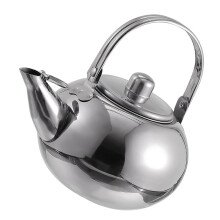 2Pcs Small Stainless Steel Teapot with Lid and Filter Silver