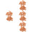 4Sets Light Brown Mini Bricks Ornament Clay Roof Tiles for Models 7