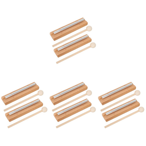 8Sets Multi Wooden Base Meditation Chime with Mallet for Classroom Use 2