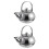 2Pcs Small Stainless Steel Teapot with Lid and Filter Silver 7