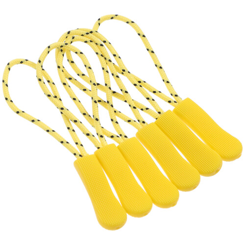 150Pcs Tpu Tent Zipper Replacement Durable Yellow DIY Zipper Pull Tabs 1