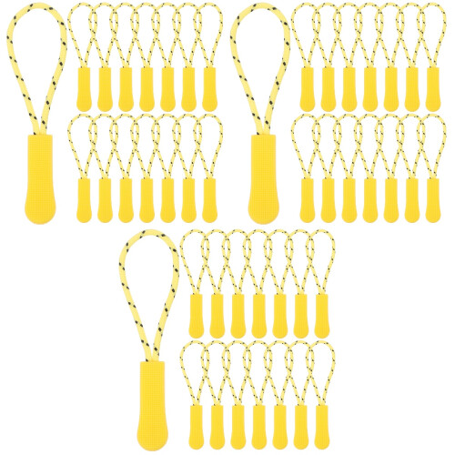 150Pcs Tpu Tent Zipper Replacement Durable Yellow DIY Zipper Pull Tabs 2