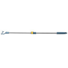 3Pcs Retractable Adjustable Metal Clothesline Pole Blue for Home