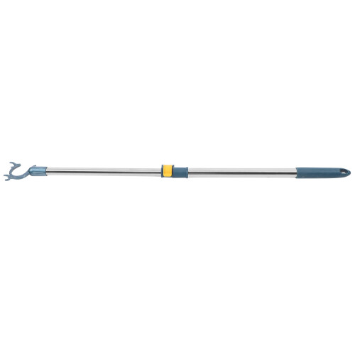 3Pcs Retractable Adjustable Metal Clothesline Pole Blue for Home