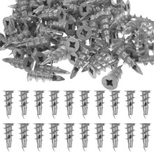 400Pcs Heavy Duty Drywall Anchors Silver Self-Drilling Wall Anchor Kit