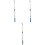 3Pcs Retractable Adjustable Metal Clothesline Pole Blue for Home 5
