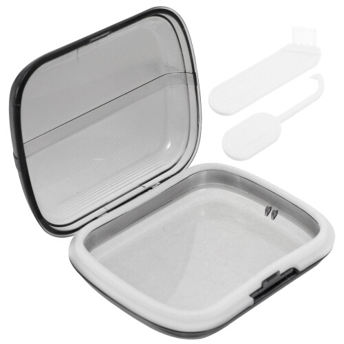 5Sets Compact Grey Retainer Case Travel Denture Box Scratch Proof 1